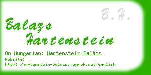balazs hartenstein business card